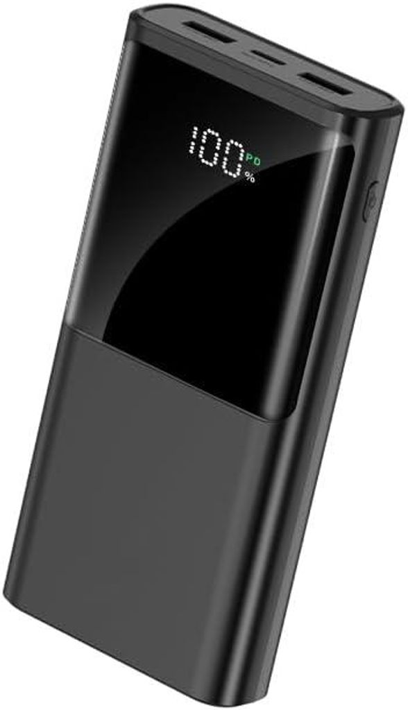 Powerbank, 20000mAh Externer Akku, PD 22,5W Schnellladen, Tragbares Ladegerät, Handy-Akku mit LED-Display, USB C, für iPhone/Samsung
