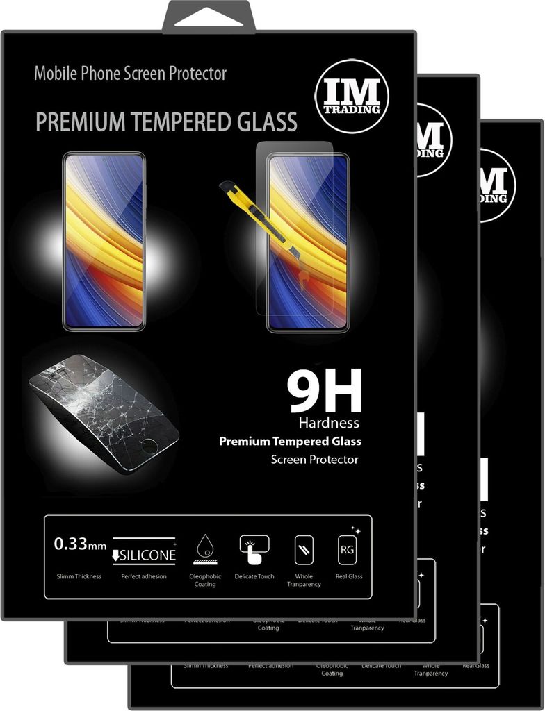 3X Schutz Glas 9H Tempered Glass Display Schutz Folie Display Glas Screen Protector kompatibel mit Xiaomi Poco X3 Pro