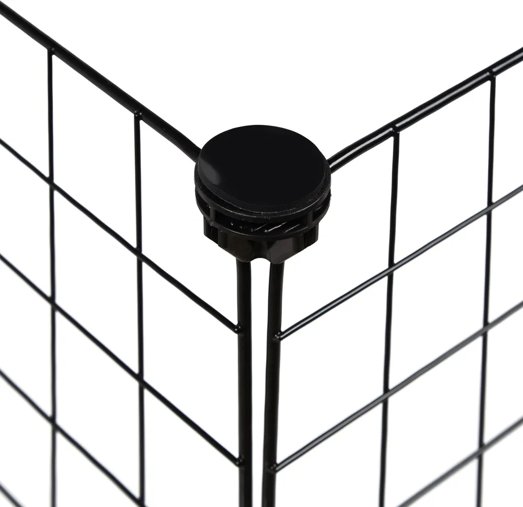 Clôture d'Extérieur Modulaire 29 Pièces avec Grillage en Acier Robuste