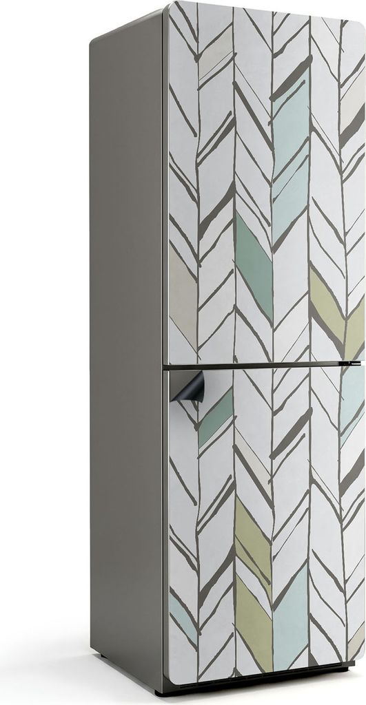 Zartes geometrisches Muster – Magnetische Kühlschrank Abdeckung – Dekorfolie magnetisch Küche – Kühlschrank Magnet Deko – selbstklebende...