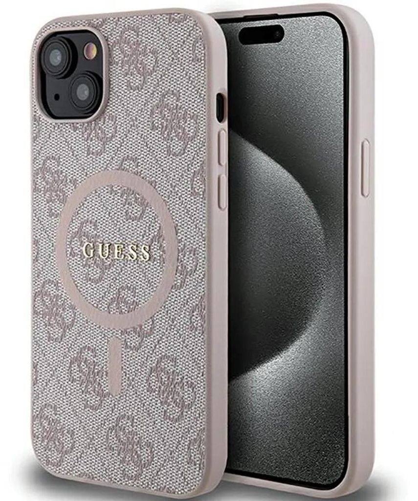 Guess 4G Collection Custodia MagSafe in pelle con logo in Immagine del prodotto 