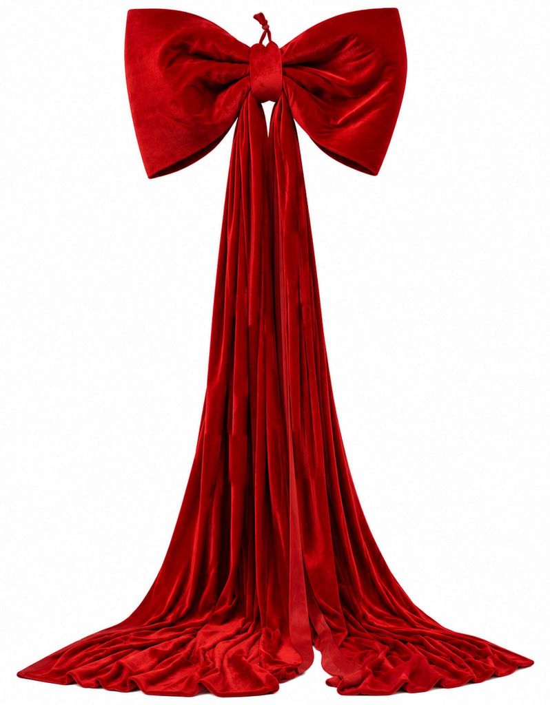Aga Gran lazo navideño 85 × 270 cm Rojo Imagen del producto 