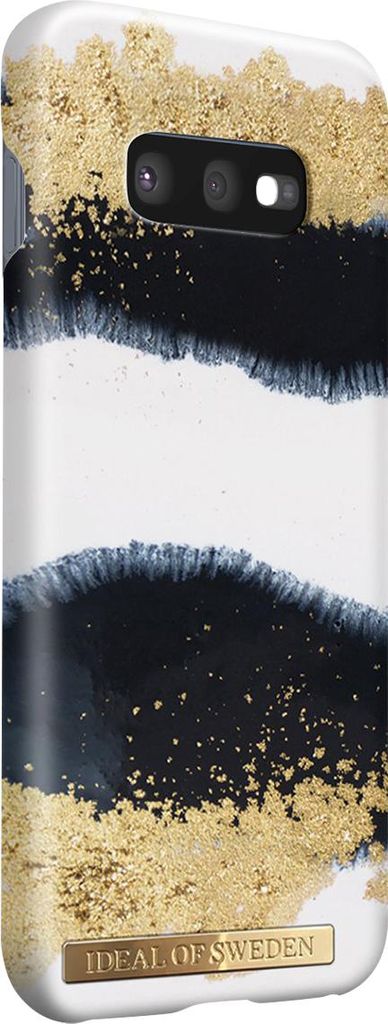 IDEAL OF SWEDEN, Magnetische Fashion-Hülle Galaxy S10e Gleaming Licorice Design, Schwarz / Gold