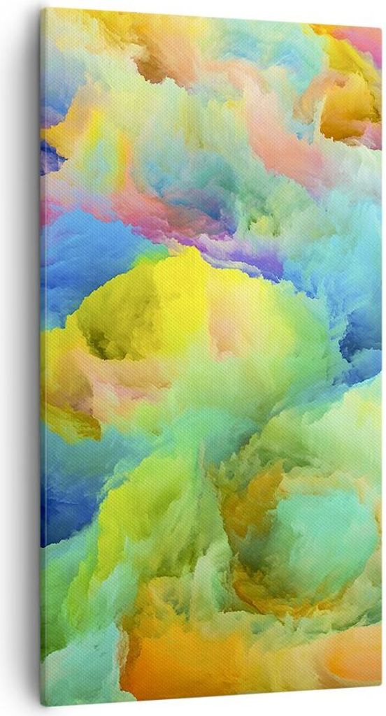 Bild auf Leinwand - Leinwandbild - Abstraktion modern - 55x100cm - Wand Bild - Wanddeko - Leinwanddruck - Bilder - Kunstdruck - Wanddekoration - Le...