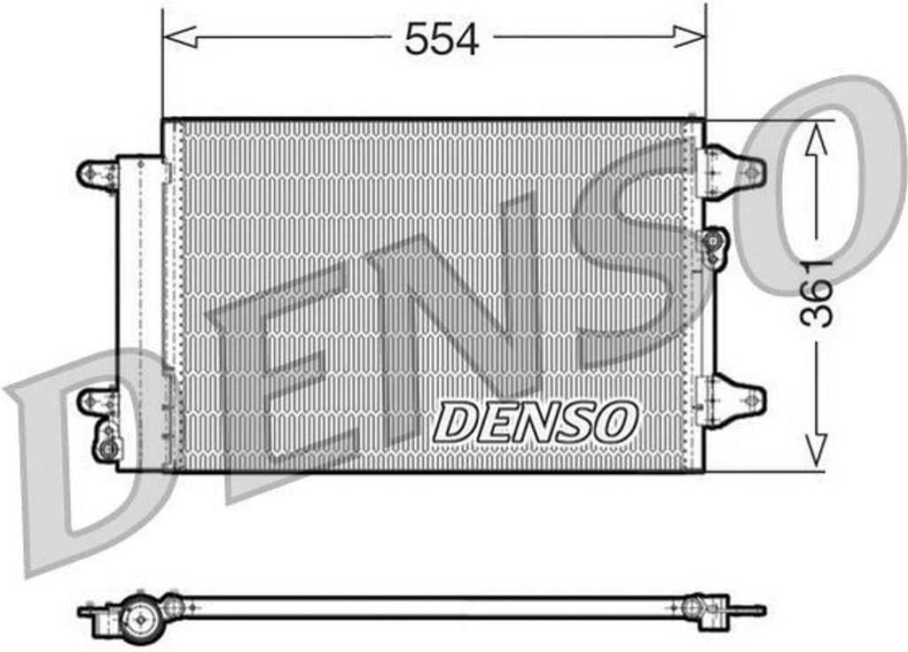 DENSO DCN32015 - OE 1108838 Klimakondensator mit Trockner für Galaxy (WGR), Galaxy (WA6), Alhambra (7V), Sharan (7M)
