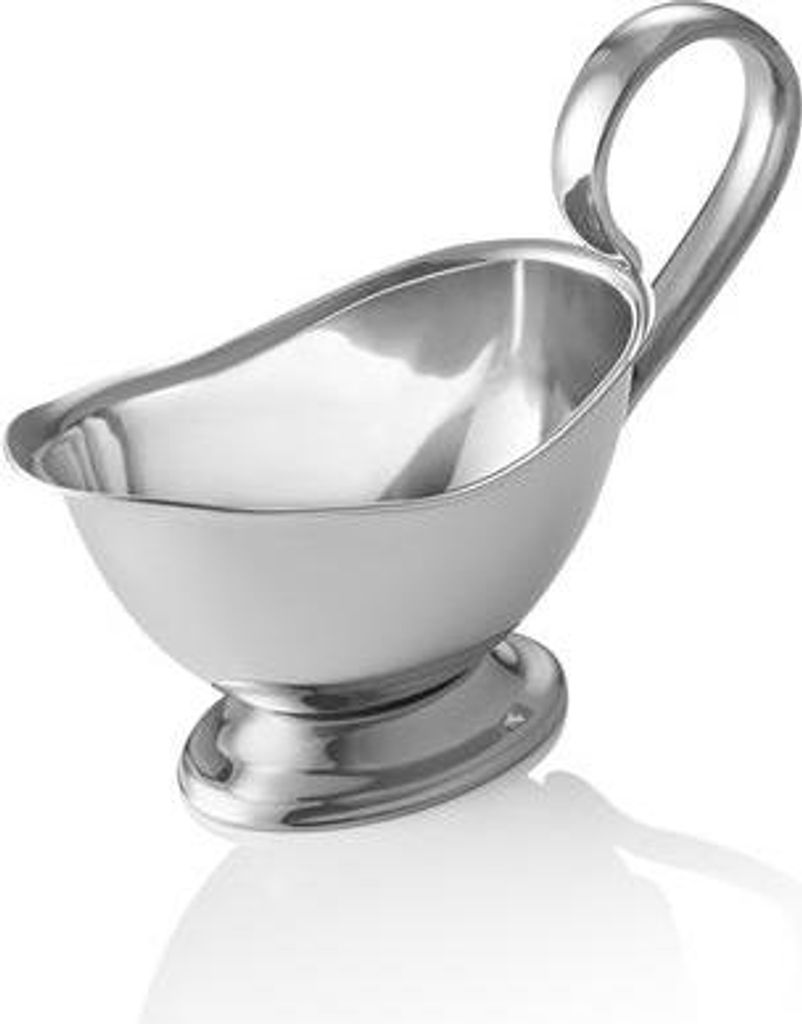 16x Sauciere silber, 70 ml, 13,5 x 6 x 9 cm, Chromnickelstahl 18/8