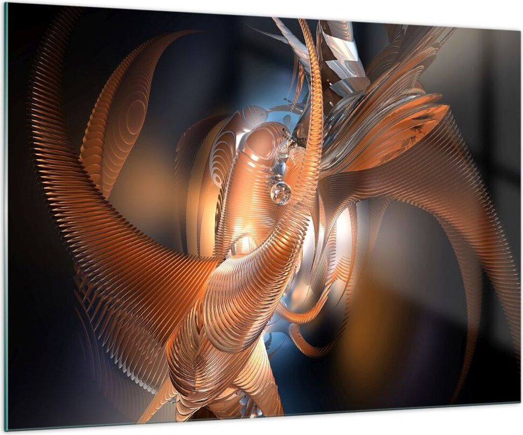 Bilder auf glas - Grafik konzept abstraktion - 100x70cm - Produktbild 