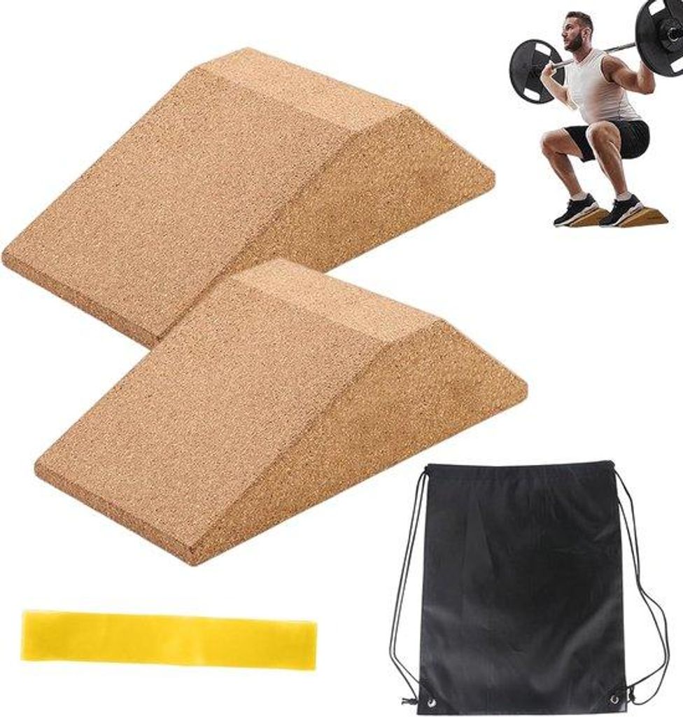 Kurk-squat-Wig für erhöhte Hüfte, 2 Stück, antislip, für Stretch- und Faszienbereich
