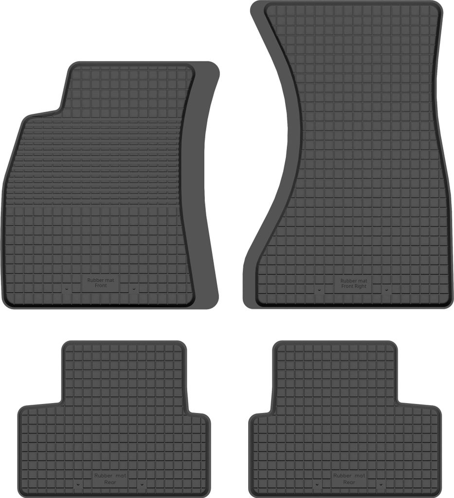 Gummifußmatten 4er Set, universell für: Audi A4 B9 Sportback, Limousine, Kombi, Avant, Allroad (2015-)