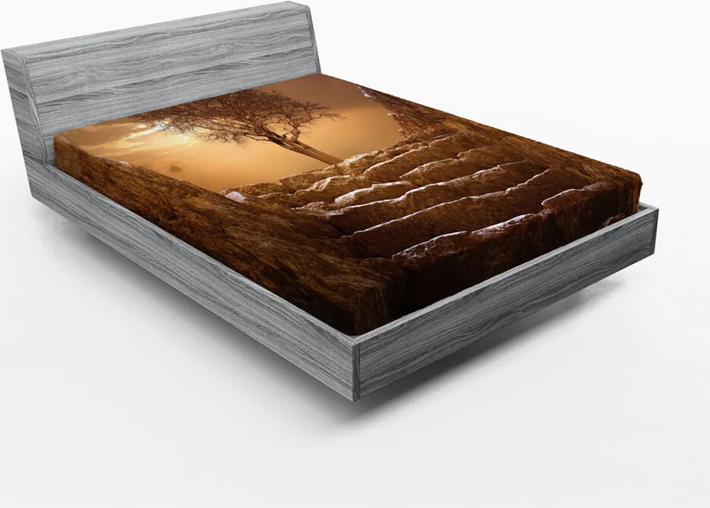 Drap-housse 180x200 cm Décor Nature Hivernale pour Chambre Parentale