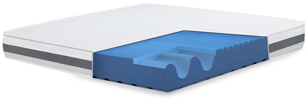 The White Stone Matratze 165x185 cm mit Antibakterieller Schaum | Höhe 20 cm | 3D Air Hypoallergener Bezug | Orthopädische 7‐Zonen Thermosensib...