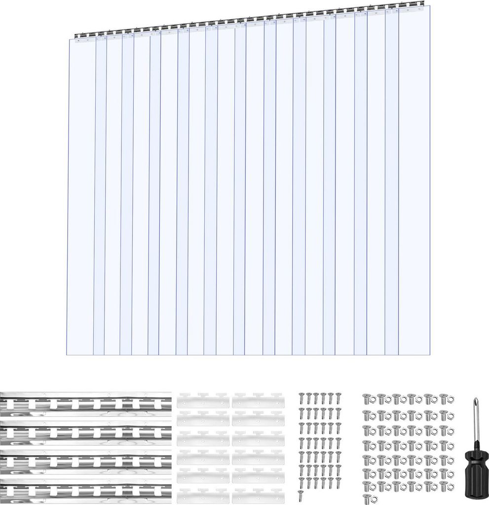 SucceBuy PVC-Streifenvorhang, 2440x2134 mm, 2 mm Dicke, Produktbild 