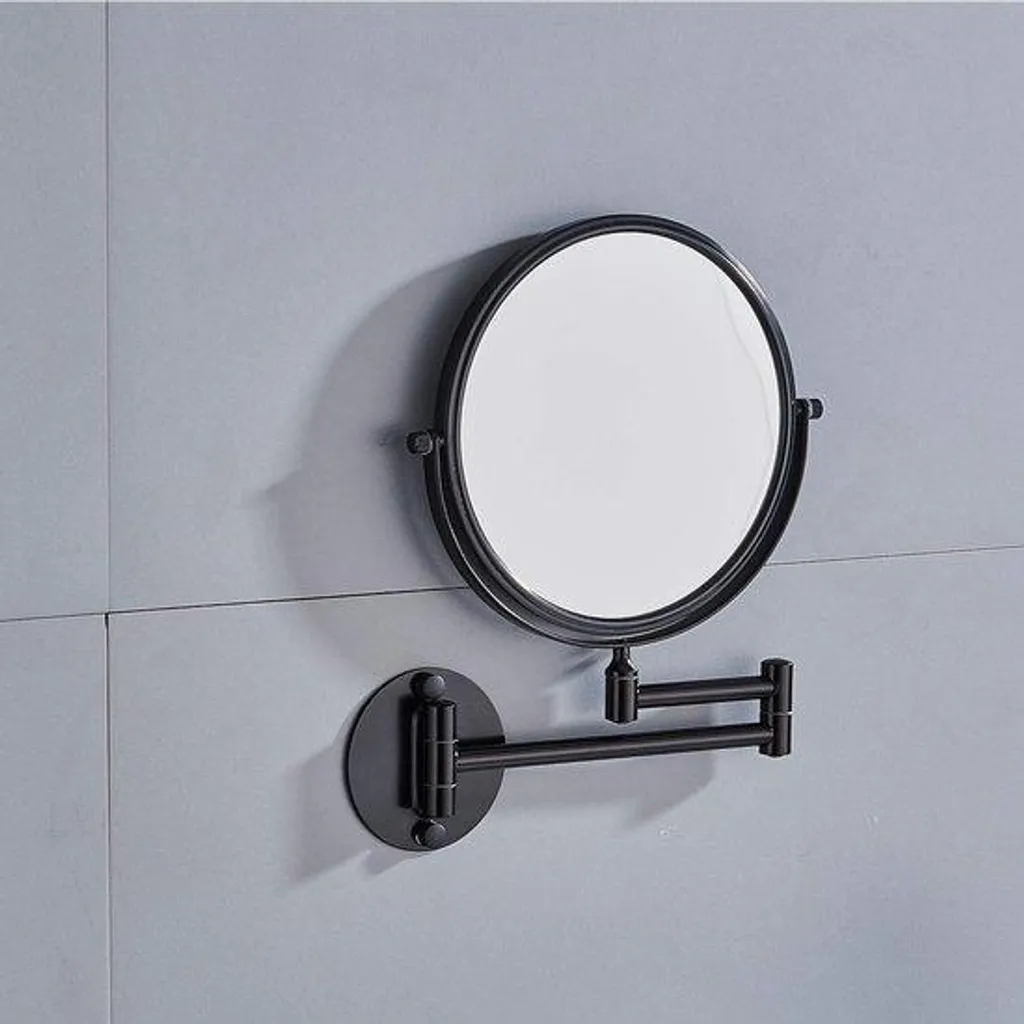 Miroir grossissant noir 20 cm pivotant double face haute définition