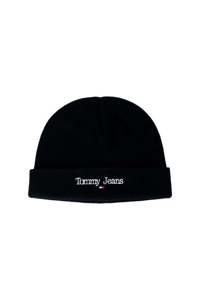 TOMMY HILFIGER JEANS Cap Mütze mit gesticktem Logo Umschlag Artikel AW0AW12625 TJM SPORT BEANIE, UNICA - ONE SIZE, Cotone 50%,Acrilica 50%