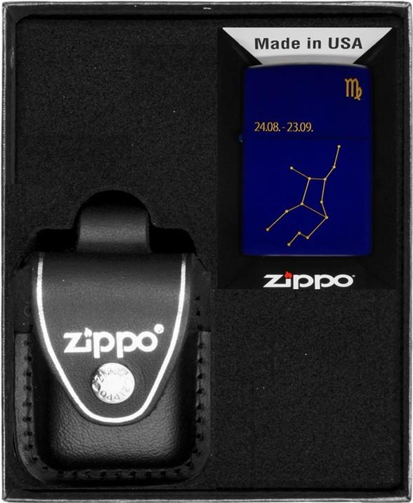 ZIPPO Feuerzeug Set ZODIAC VIGRO DESIGN PANNA Geschenk Nr. 3