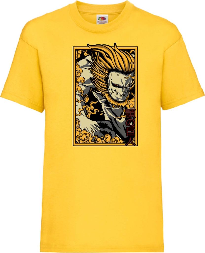 Kinder T-Shirt Attack Anime On Titan Jaw Titan Porco Galliard Galliard, 12-13 Jahr - 152 / Gelb