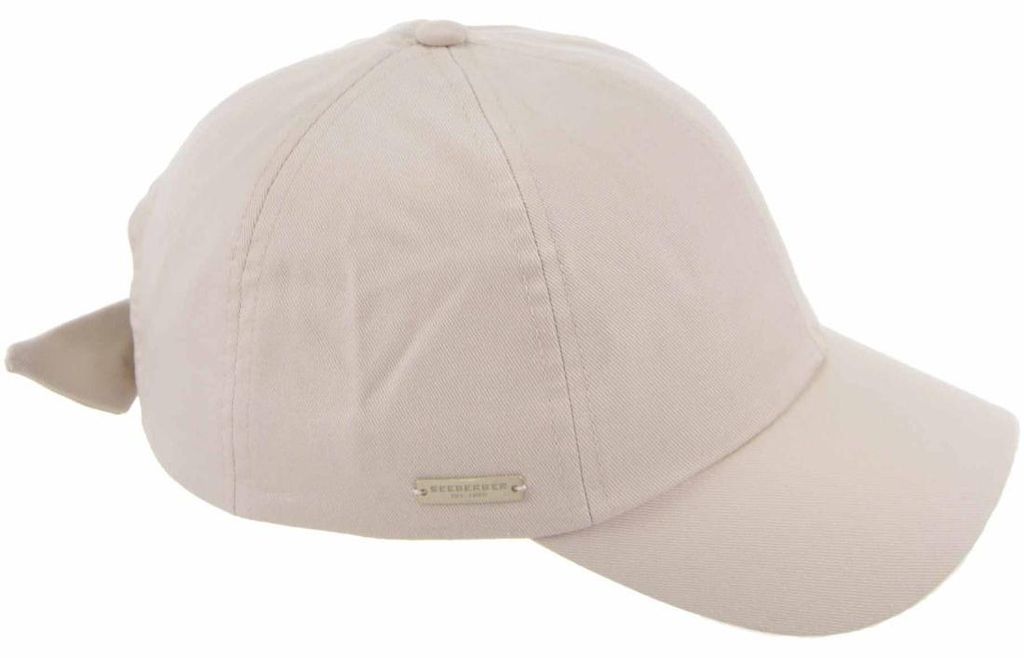 Seeberger Baumwollmütze Baseballcap mit Schleife hinten UV 80 in beige