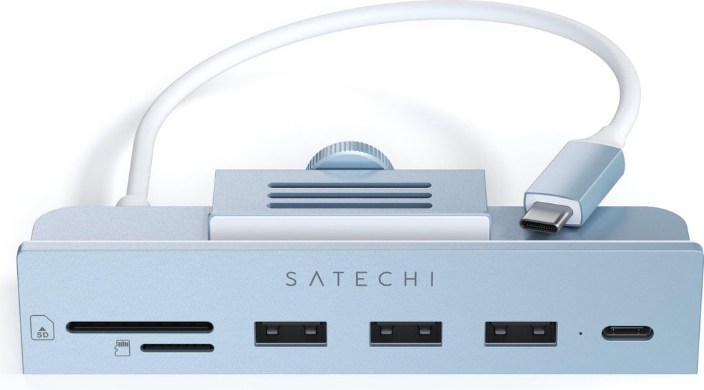 Satechi USB-C Clamp Hub for 24 iMac blue Produktbild 