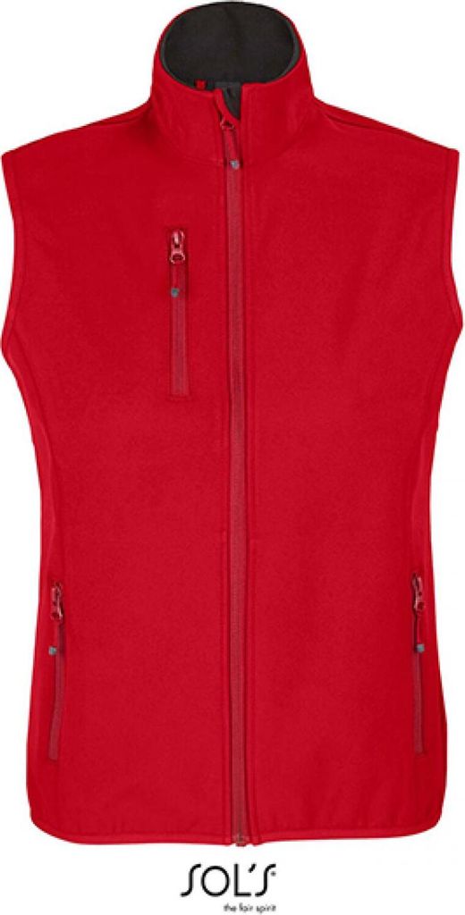 SOLs 03826 | WomenŽs Falcon Zipped Damen Softshell Bodywarmer - Farbe: Pepper Red - Größe: XL