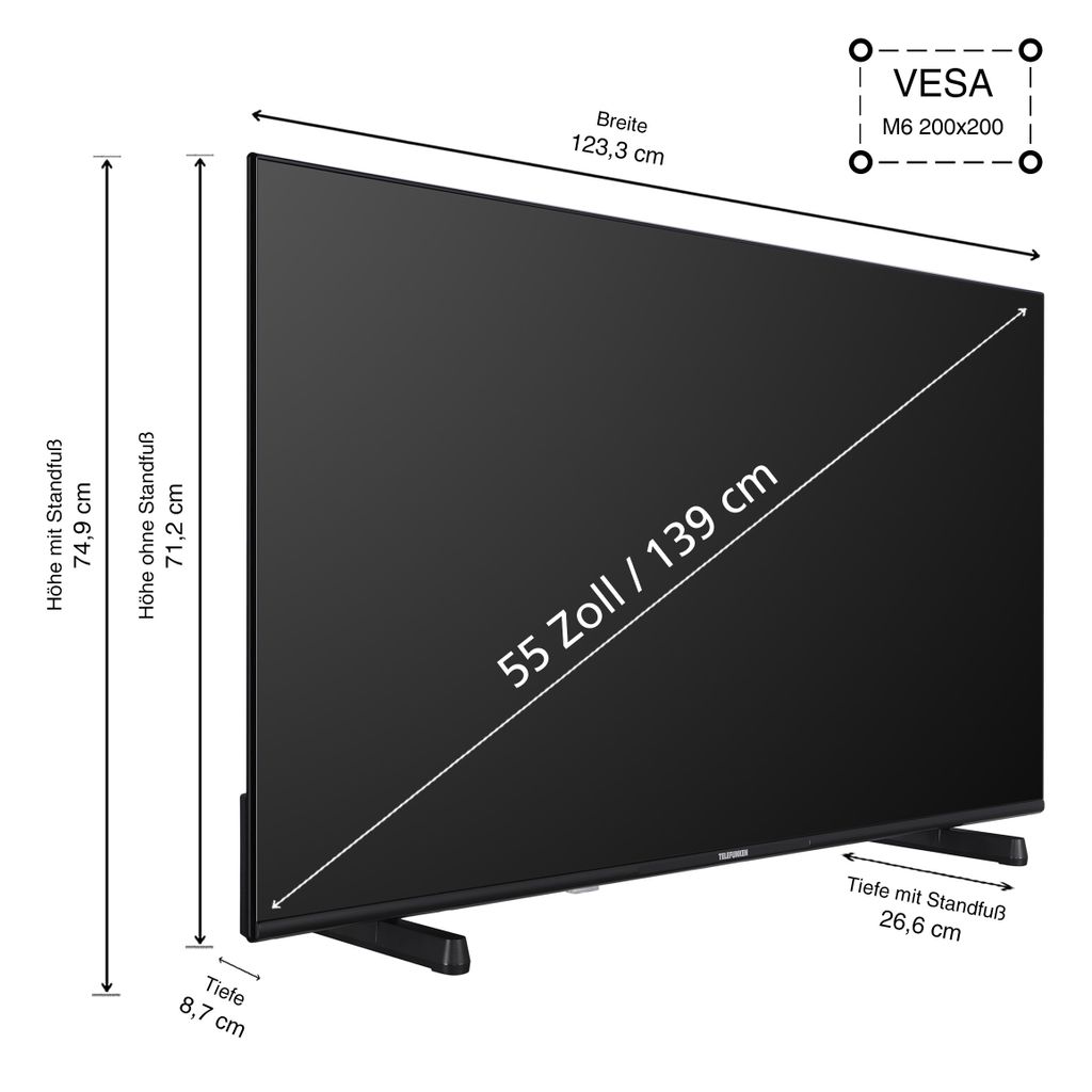 Telefunken 55 Zoll Fernseher Fire TV (4K UHD Kaufland.de
