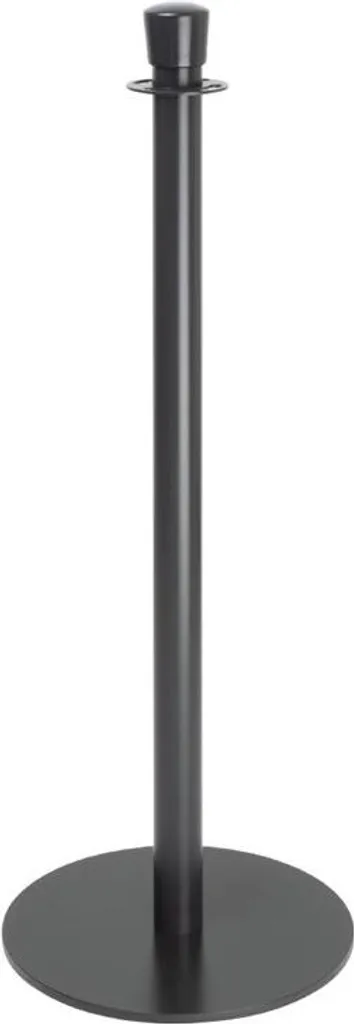 Poteaux de barrière Bolero noirs anti-trébuchement - Base plate - 2 unités