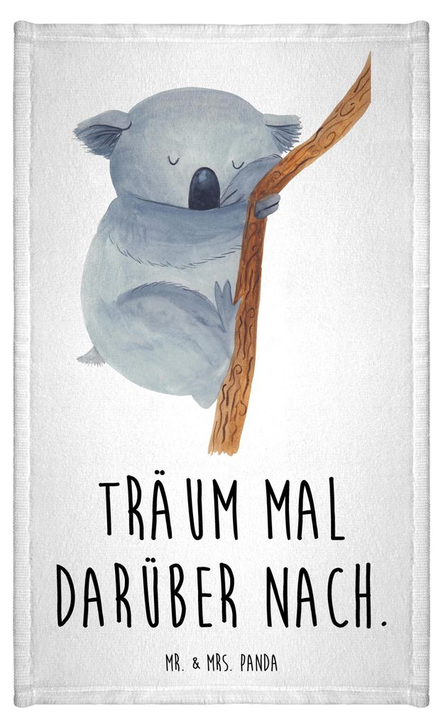 Mr. & Mrs. Panda Handtuch Koalabär - Weiß - Geschenk, Bär, Gästehandtuch 30x50, Schlafzimmer, Lustige Sprüche, gäste wc, badezimmer, Kleines,...