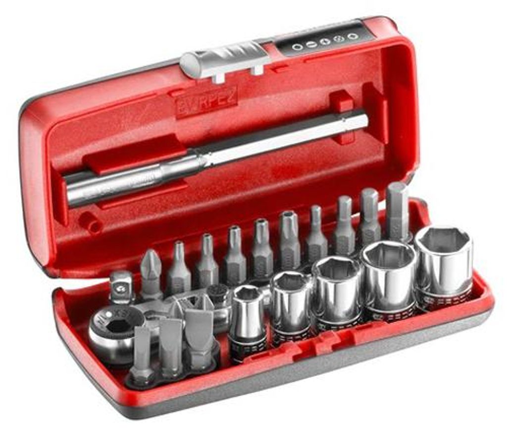 Coffret douilles 1/4'' 6 pans métriques et embouts 23 Image du produit 