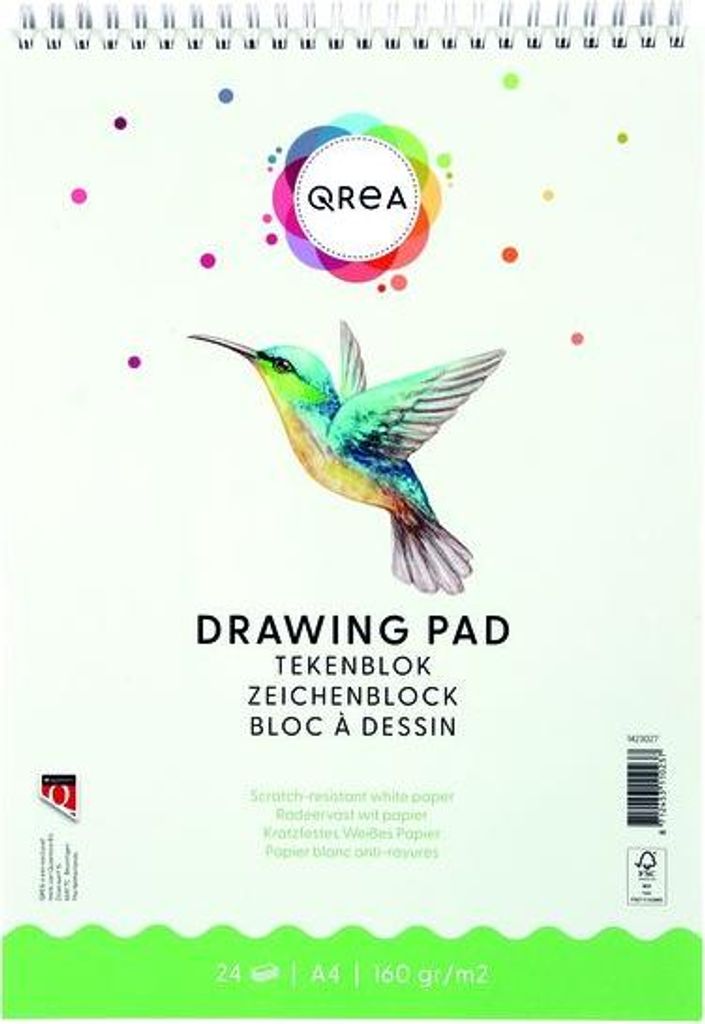 Qrea - Zeichenblock A4 24 Blatt 160gr Spirale