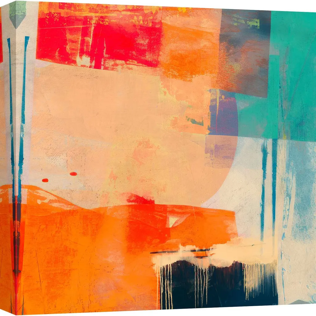 Dipinto Astratto Sun Taylor Selvaggio Colore II - Quadro Tela 40x40
