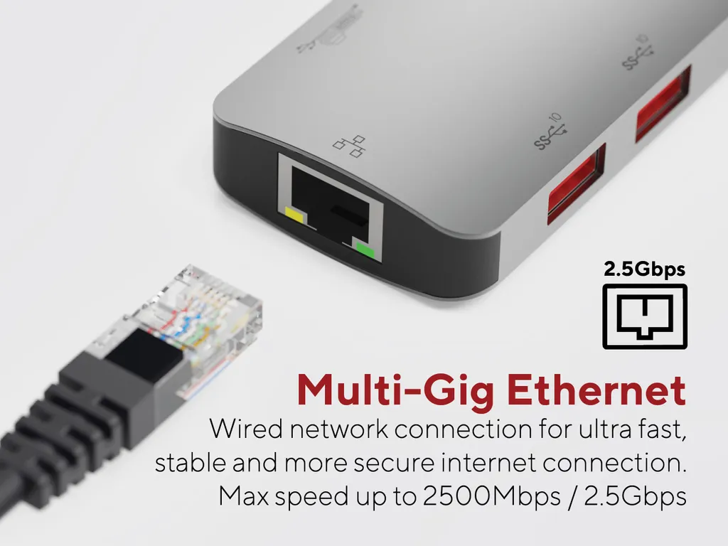 Adaptateur USB-C Vidéo 8K et Audio 7.1 avec Transfert Rapide 10 Gbps Pro