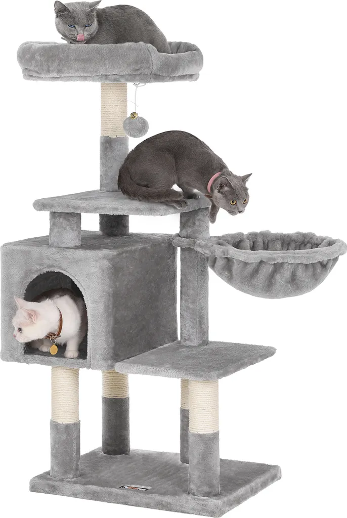 Arbre à Chat Anti-Griffures 110 cm : Protégez vos Meubles avec Style