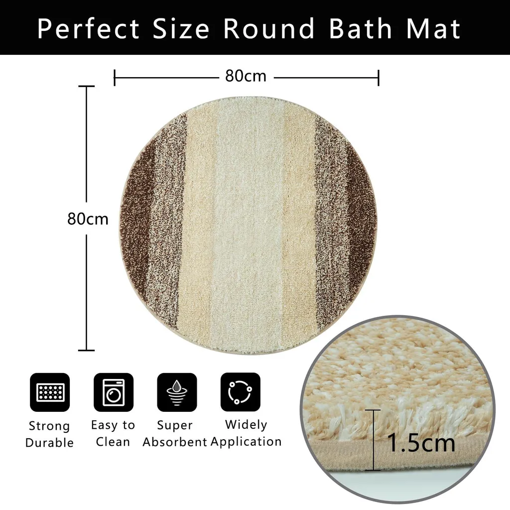 Tapis de bain antidérapant pour éviter les chutes, microfibre absorbante - 2