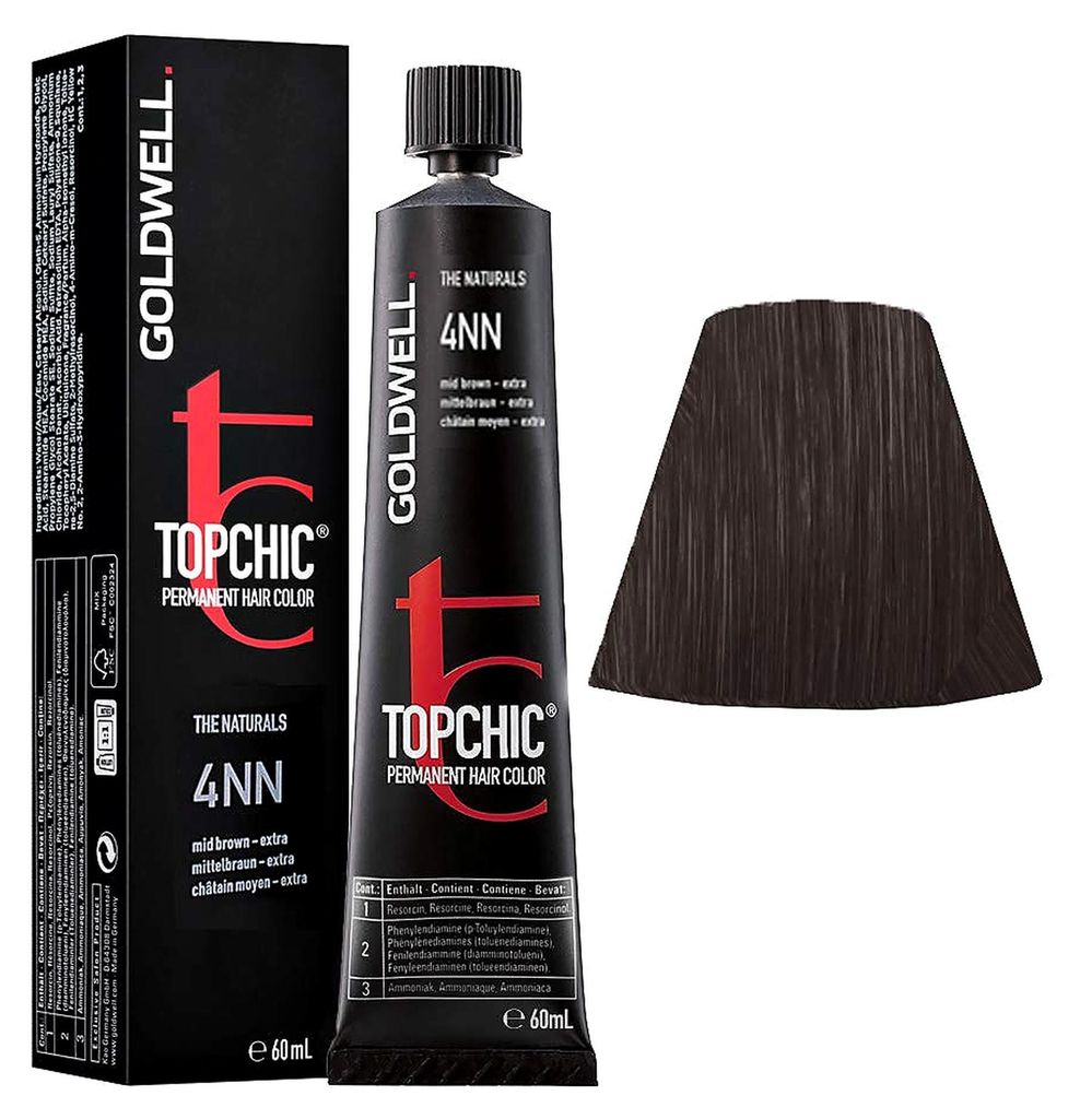 Goldwell Topchic Tube 4NN Medium Brown Extra 60ml  - colore Immagine del prodotto 