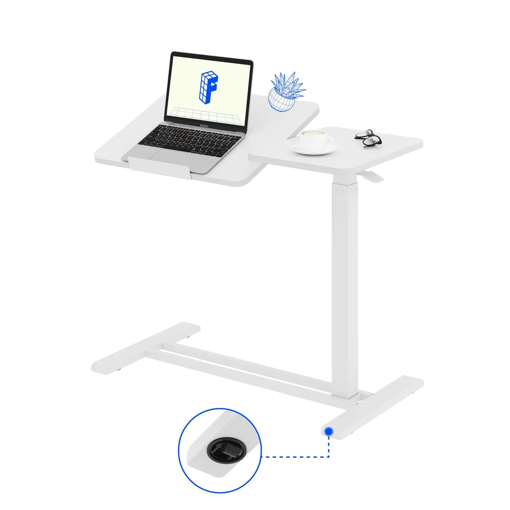 Table Ordinateur Portable avec Plateau Inclinable et Hauteur Ajustable