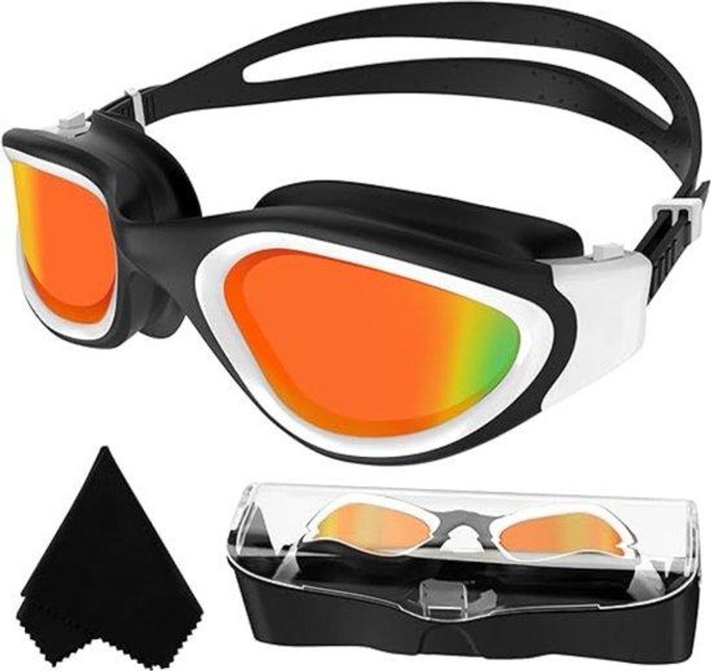 Erwachsene Gepolarisierte Tauchbrille - Anti-Tau und UV-Schutz - Schwarze Nicht-Gepolarisierte Linsen - Bequeme Passform - Verstellbare Band - Tauc...