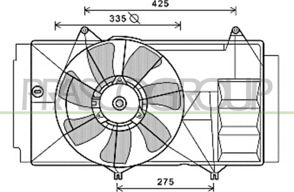 PRASCO TY324F003 Lüfter Motorkühlung Kühlerlüfter für TOYOTA Yaris Schrägheck (P1) Wasserkühler