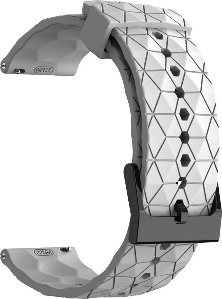 Für Samsung Galaxy Watch 7 44 / 40mm / FE Silikon Fußball Design Ersatz Arm Band Weiß