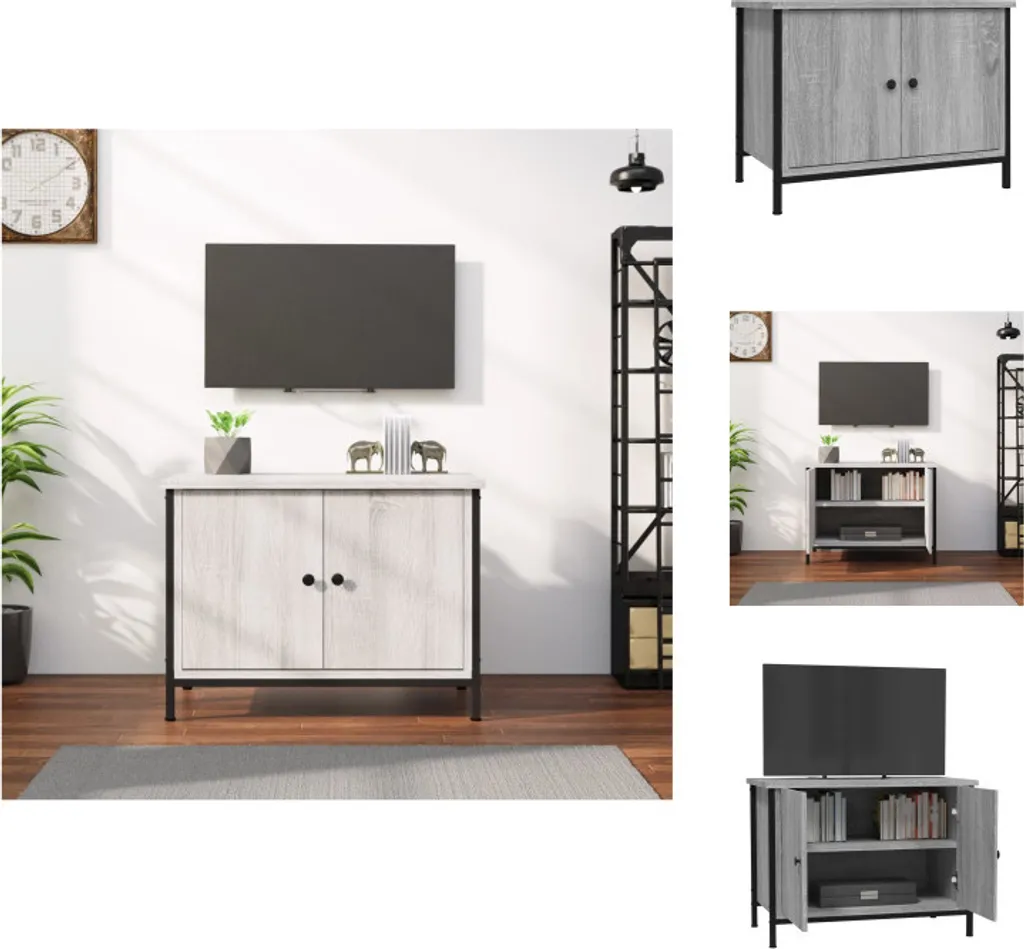 Mobile Porta TV vidaXL Grigio Sonoma 60x35x45 cm | Design in Legno