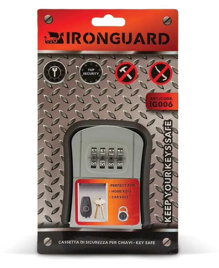 Boîte à clés robuste en métal IG006 avec code et clapet de protection - 10