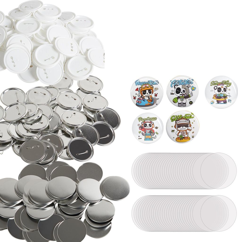 Buttonmaschine Knopfmachermaschine Zubehör 75mm 500 Stk. Produktbild 