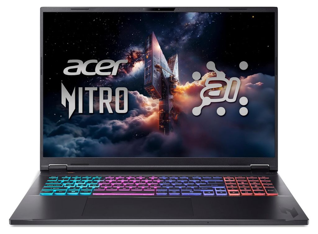 Acer Nitro 18 AI (Obsidian Black, 18" WQXGA, AMD Ryzen AI 7 350, GeForce RTX 5070 Ti, 32 GB RAM, 500 GB SSD) mit Windows 11 Pro