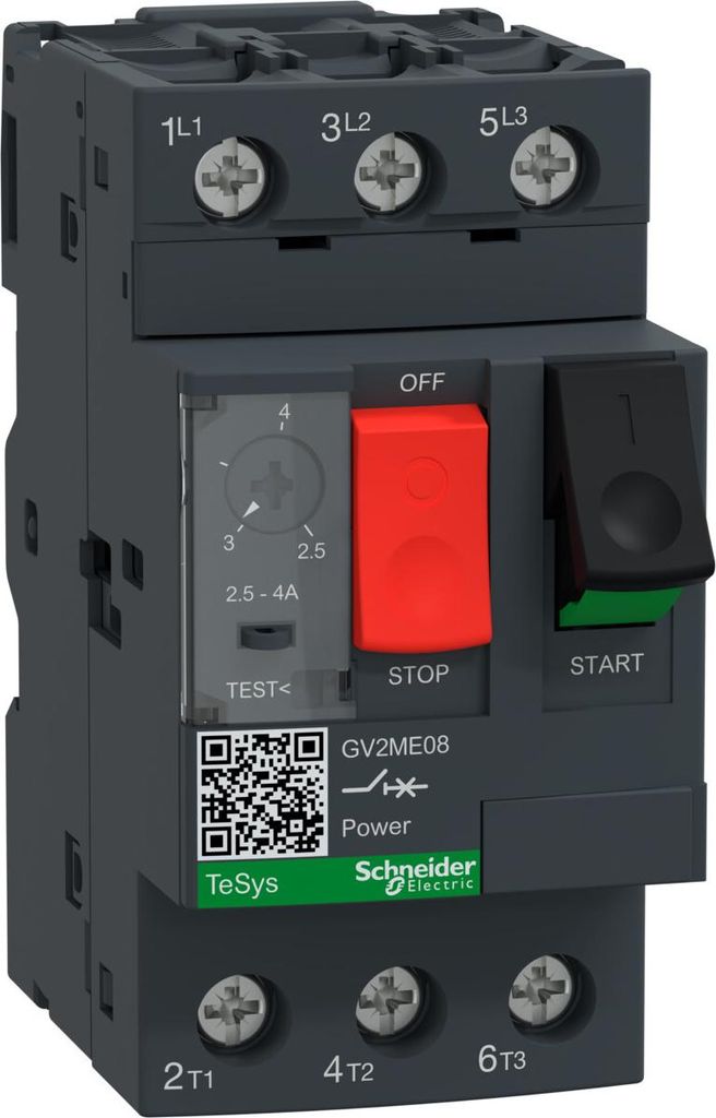 Motorový istič 1.1/1.5kW 230÷690VAC DIN vypínač nakrátko Obrázok produktu 