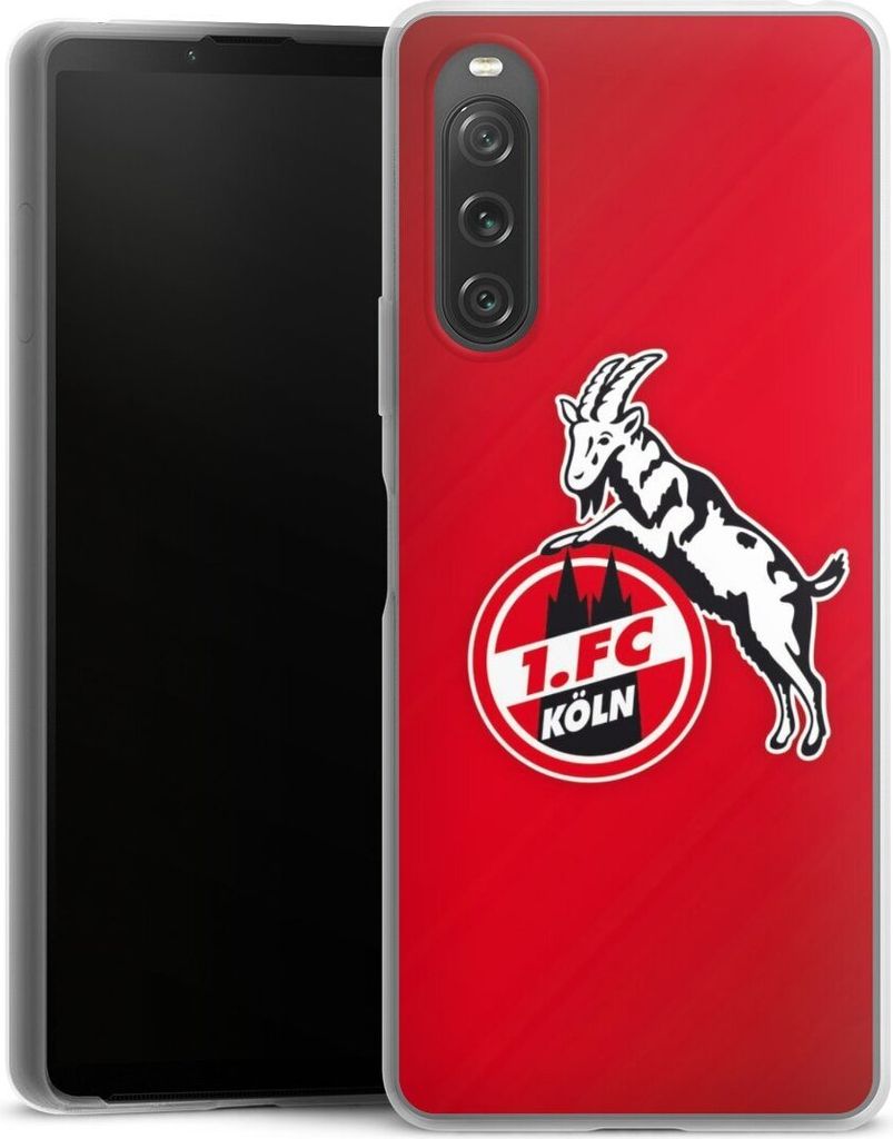 DeinDesign Slim Hülle für Sony Xperia 10 V Silikon Case Ultra Dünn Handyhülle 1. FC Köln EffZeh Offizielles Lizenzprodukt