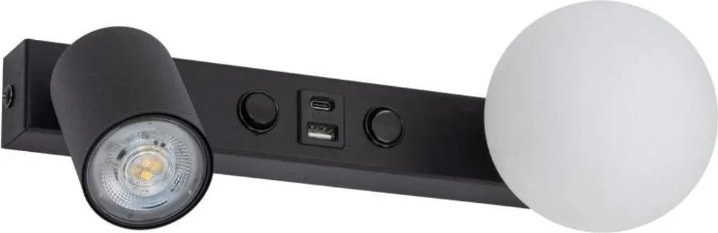 Applique murale VOX 10152 TK Lighting avec liseuse LED et chargeur USB