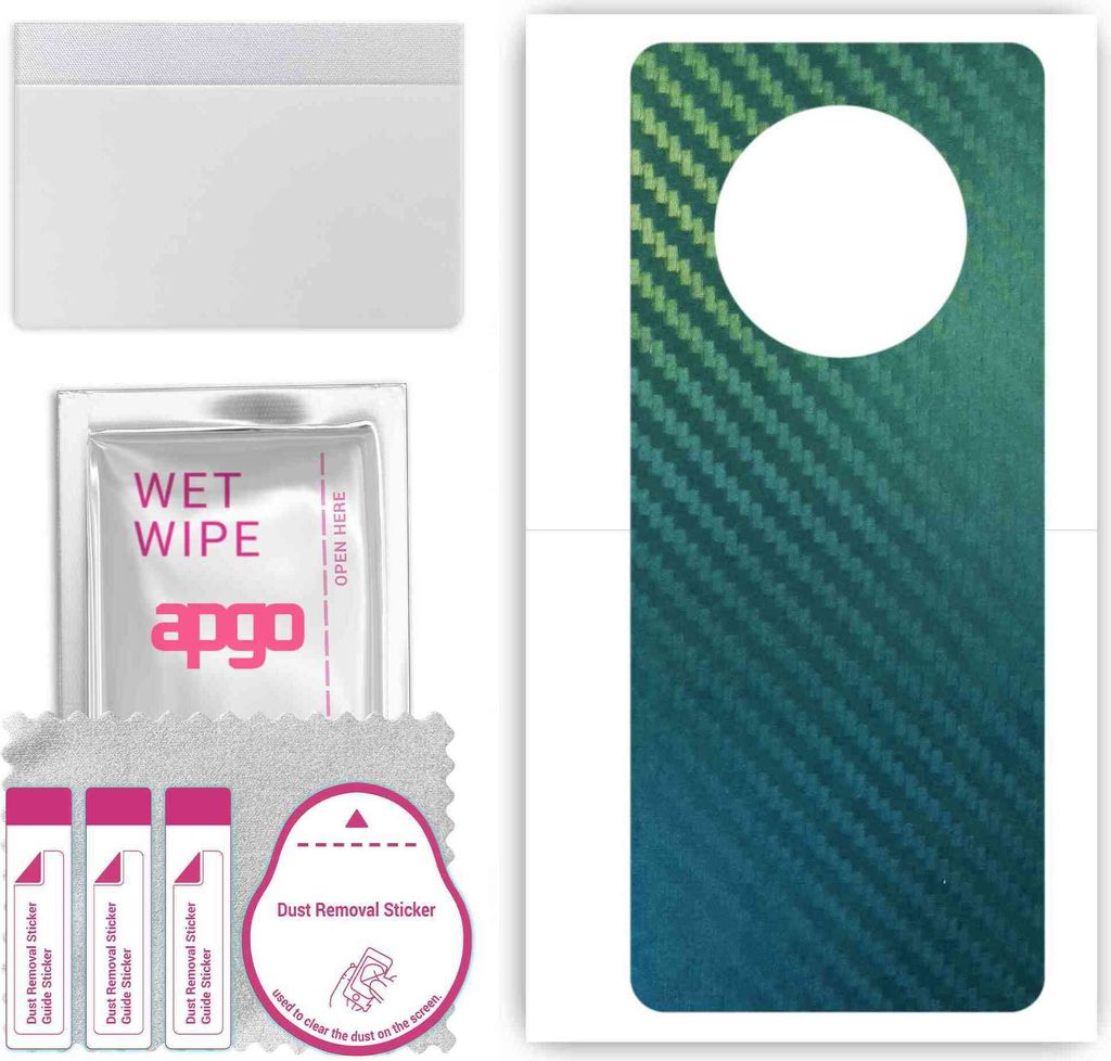 apgo Rückseite Schutzfolie, Skin, kompatibel mit Cubot Max 3, Hinten Displayschutzfolie aus Vinylfolie, kratzfest, einfache Montage - Kohlenstoff-...
