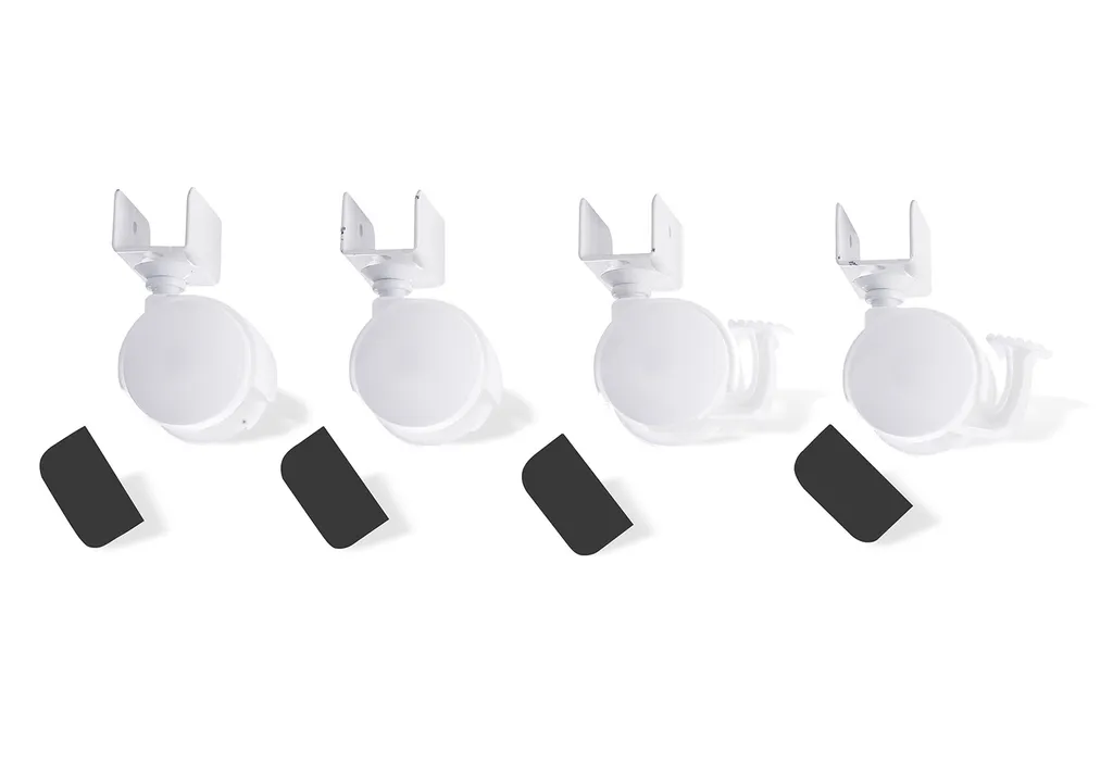 Set de roulettes Pinolino fixation en U blanc pour lit évolutif 20mm