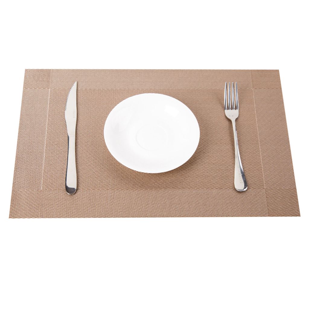 45x30 cm PVC wasserdichte Wärmedämmung Matte Esstisch Schüssel Schale Schüssel Pad SaPhemat-Silber-Grau