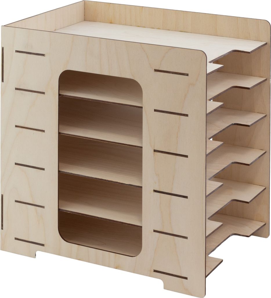Großer Dokumenten-Organizer aus Sperrholz, 32x23 cm Produktbild 