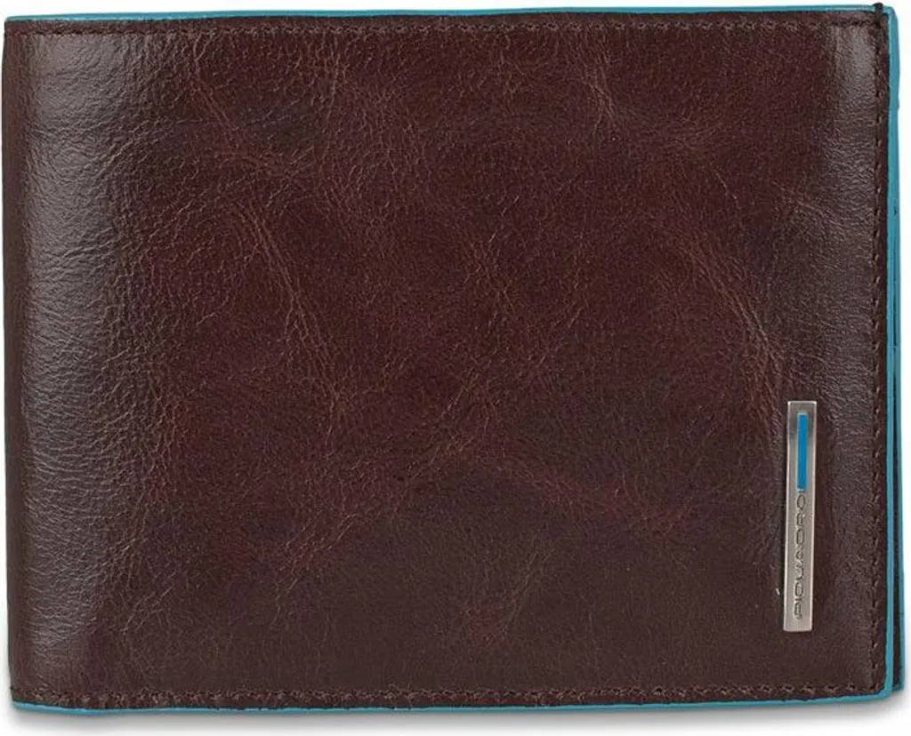 Porte-monnaie Piquadro Blue Square en cuir avec protection RFID intégré