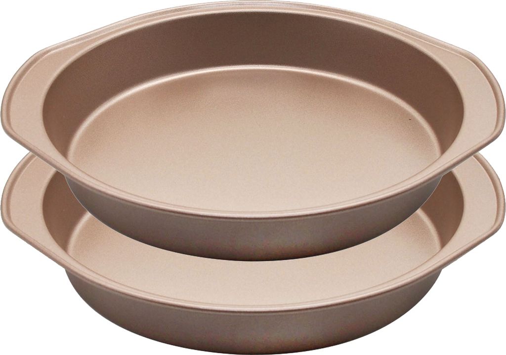 Backformen für Kuchen, Rund Pizza Bleche, 22,8 cm, antihaftbeschichtet, Kohlenstoffstahl, 2er-Pack
